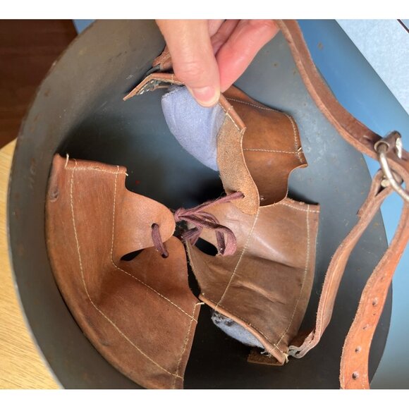 Swedish Helmet M26 Gray Steel Combat Helmet Liner Strap Military Surplus Vintage - Picture 8 of 12